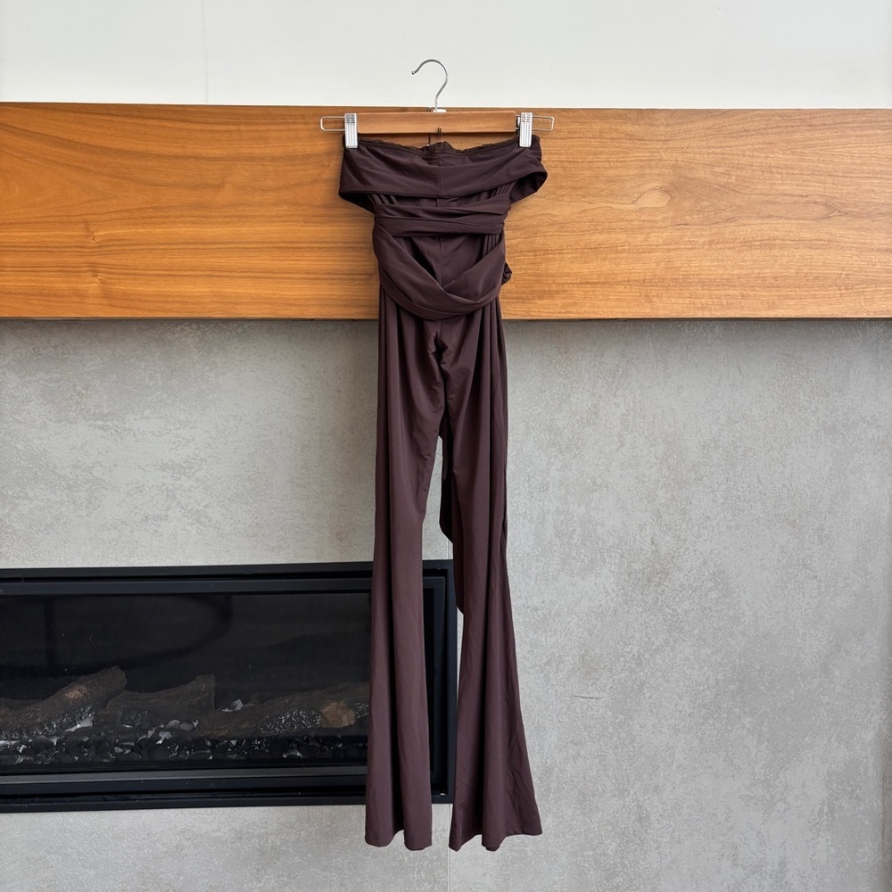 NWT Princess Polly Amalia Jumpsuit Brown, Size 2 - Picture 9 of 11